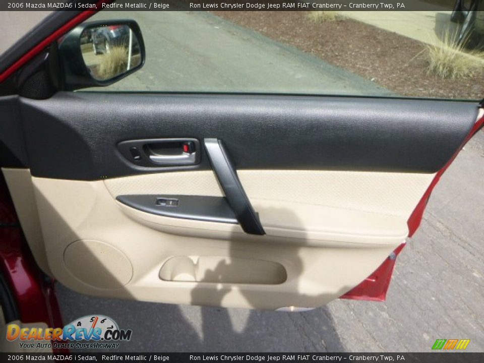 2006 Mazda MAZDA6 i Sedan Redfire Metallic / Beige Photo #10