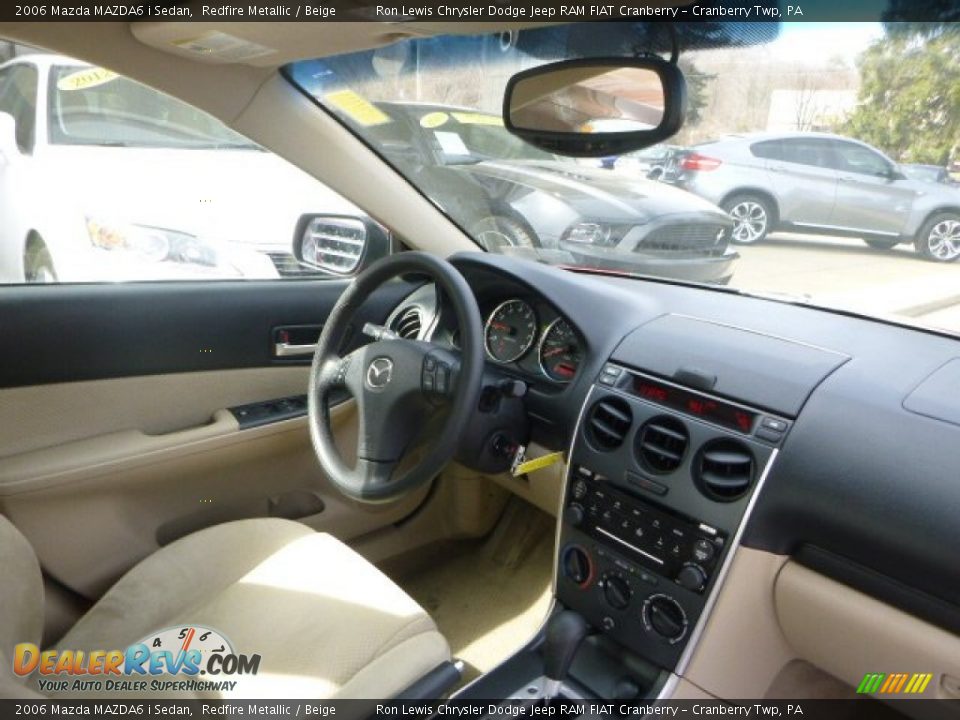 2006 Mazda MAZDA6 i Sedan Redfire Metallic / Beige Photo #12
