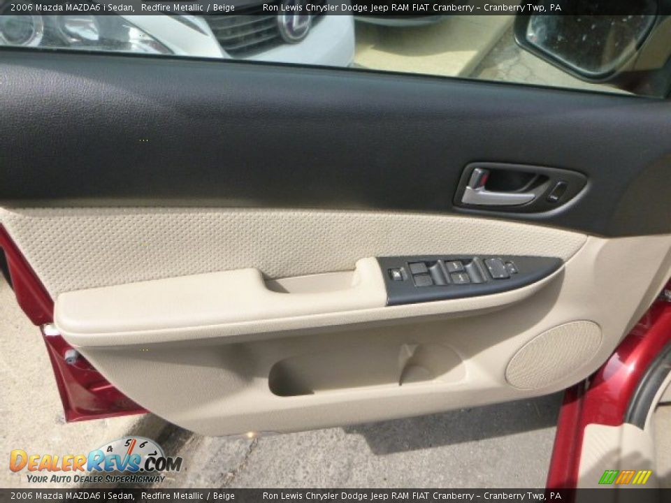 2006 Mazda MAZDA6 i Sedan Redfire Metallic / Beige Photo #14