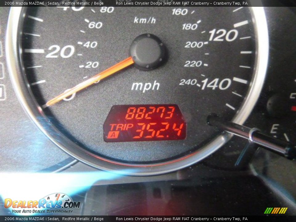 2006 Mazda MAZDA6 i Sedan Redfire Metallic / Beige Photo #17