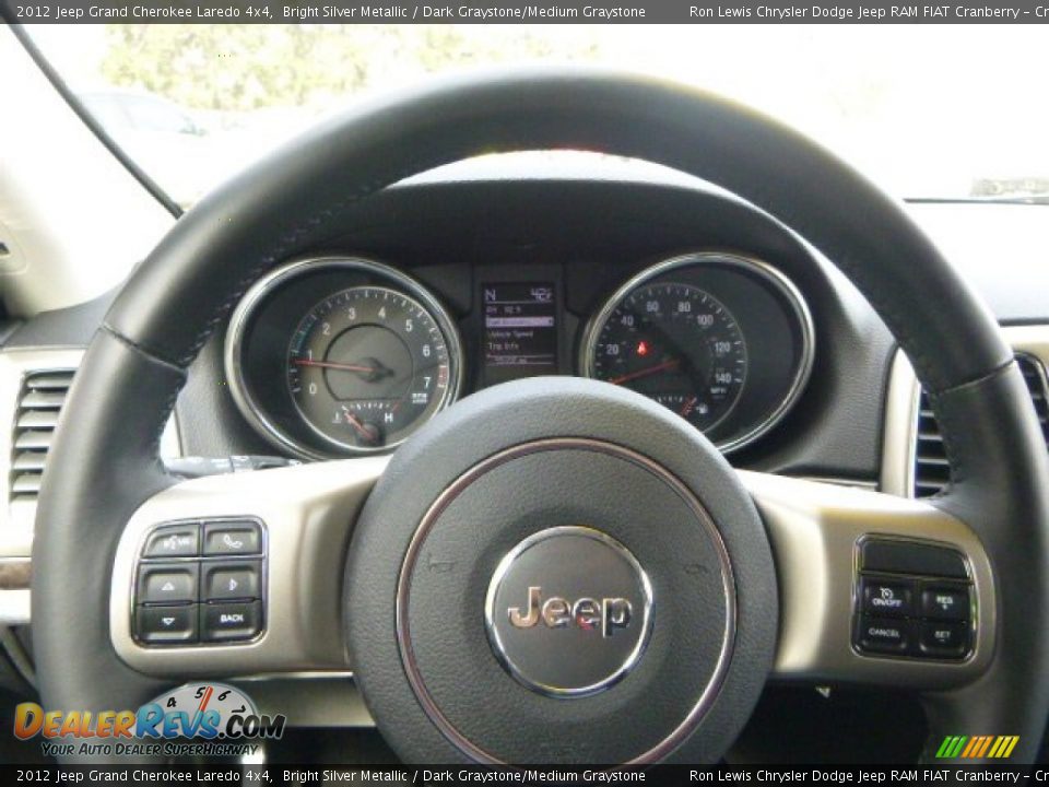 2012 Jeep Grand Cherokee Laredo 4x4 Bright Silver Metallic / Dark Graystone/Medium Graystone Photo #19