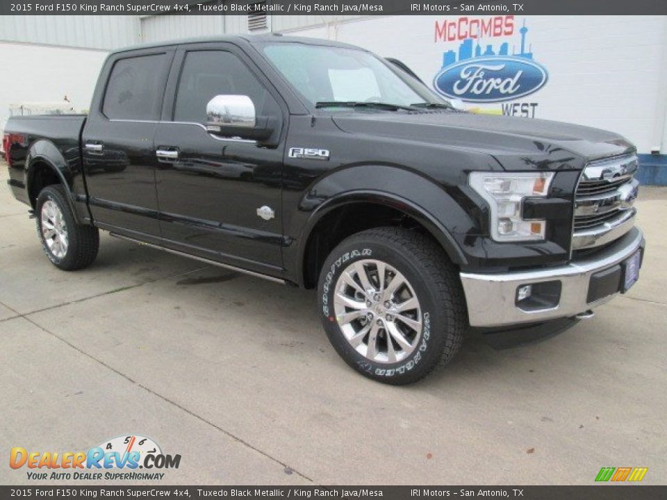 2015 Ford F150 King Ranch SuperCrew 4x4 Tuxedo Black Metallic / King Ranch Java/Mesa Photo #1