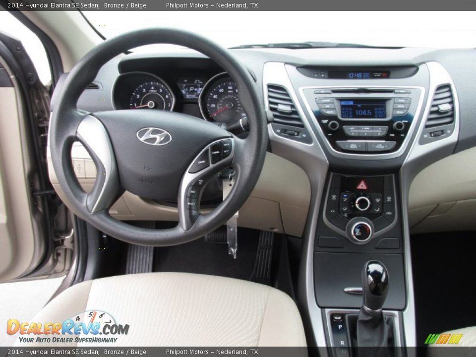 2014 Hyundai Elantra SE Sedan Bronze / Beige Photo #33