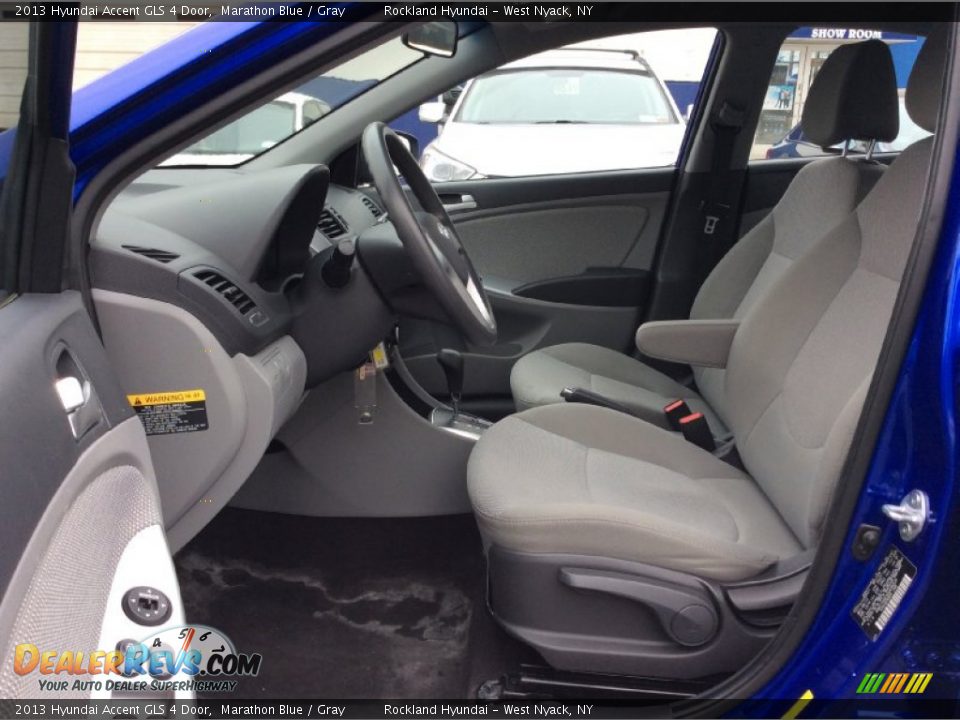 2013 Hyundai Accent GLS 4 Door Marathon Blue / Gray Photo #10