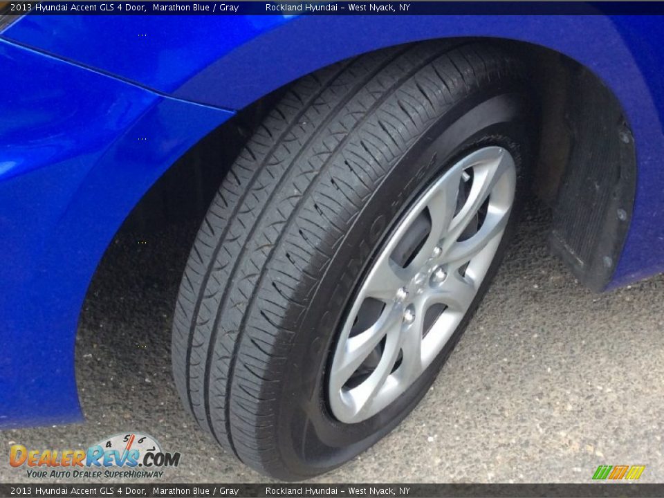 2013 Hyundai Accent GLS 4 Door Marathon Blue / Gray Photo #26