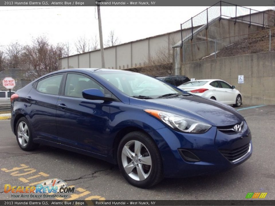 2013 Hyundai Elantra GLS Atlantic Blue / Beige Photo #3