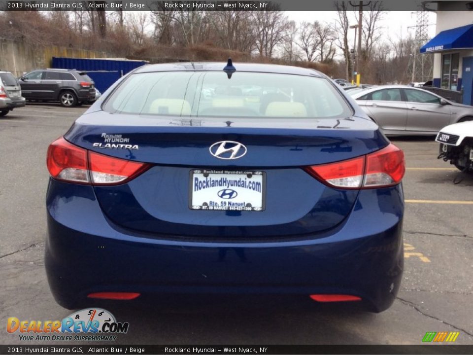 2013 Hyundai Elantra GLS Atlantic Blue / Beige Photo #5