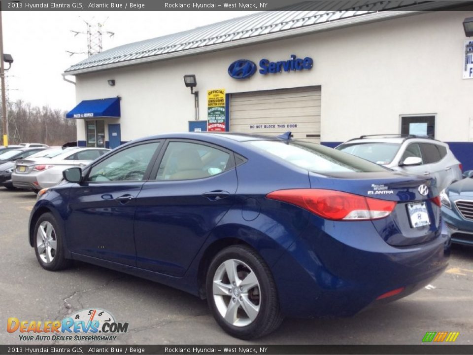 2013 Hyundai Elantra GLS Atlantic Blue / Beige Photo #6