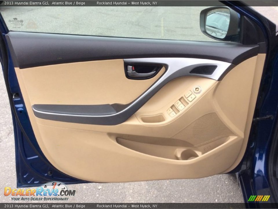 2013 Hyundai Elantra GLS Atlantic Blue / Beige Photo #7