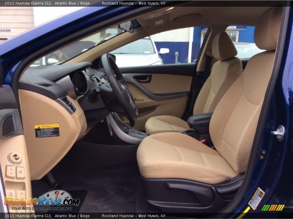 2013 Hyundai Elantra GLS Atlantic Blue / Beige Photo #10