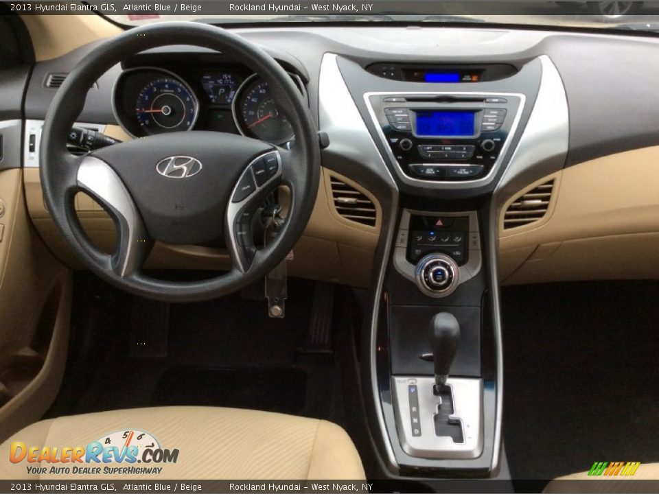 2013 Hyundai Elantra GLS Atlantic Blue / Beige Photo #11
