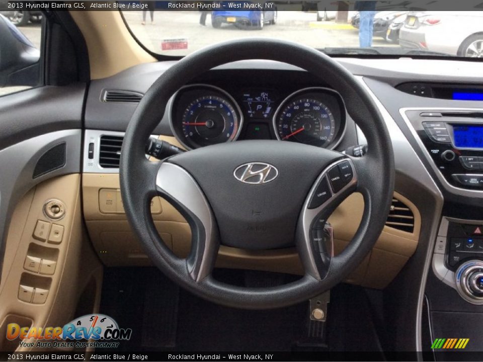 2013 Hyundai Elantra GLS Atlantic Blue / Beige Photo #13