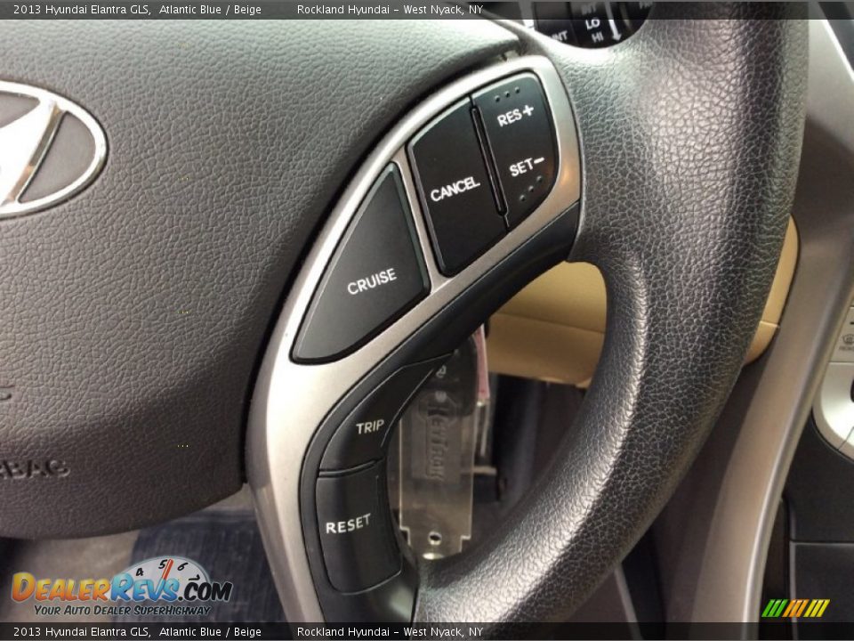 2013 Hyundai Elantra GLS Atlantic Blue / Beige Photo #14
