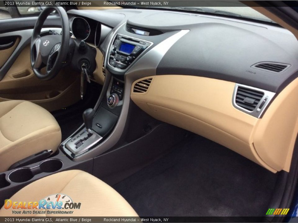 2013 Hyundai Elantra GLS Atlantic Blue / Beige Photo #24