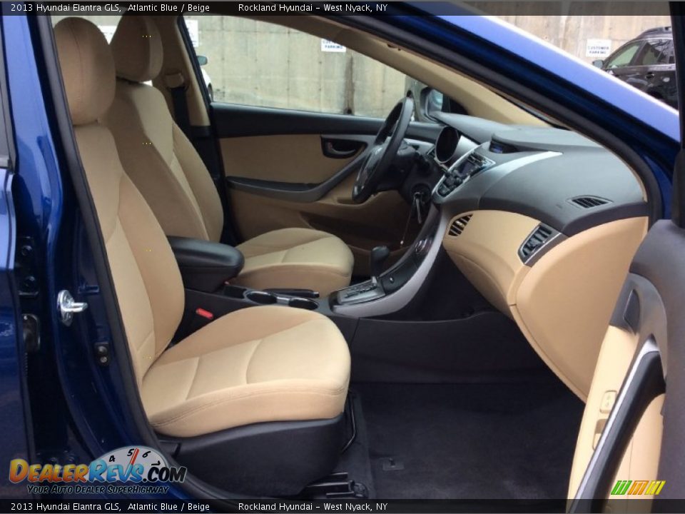 2013 Hyundai Elantra GLS Atlantic Blue / Beige Photo #25