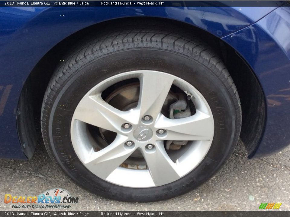 2013 Hyundai Elantra GLS Atlantic Blue / Beige Photo #26