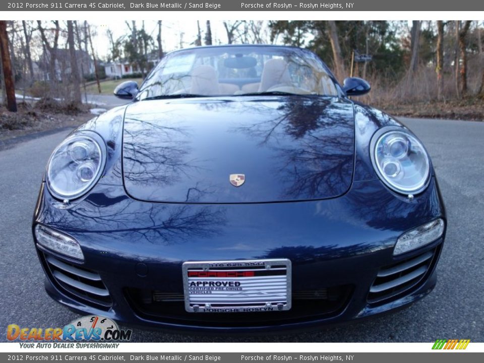 2012 Porsche 911 Carrera 4S Cabriolet Dark Blue Metallic / Sand Beige Photo #2