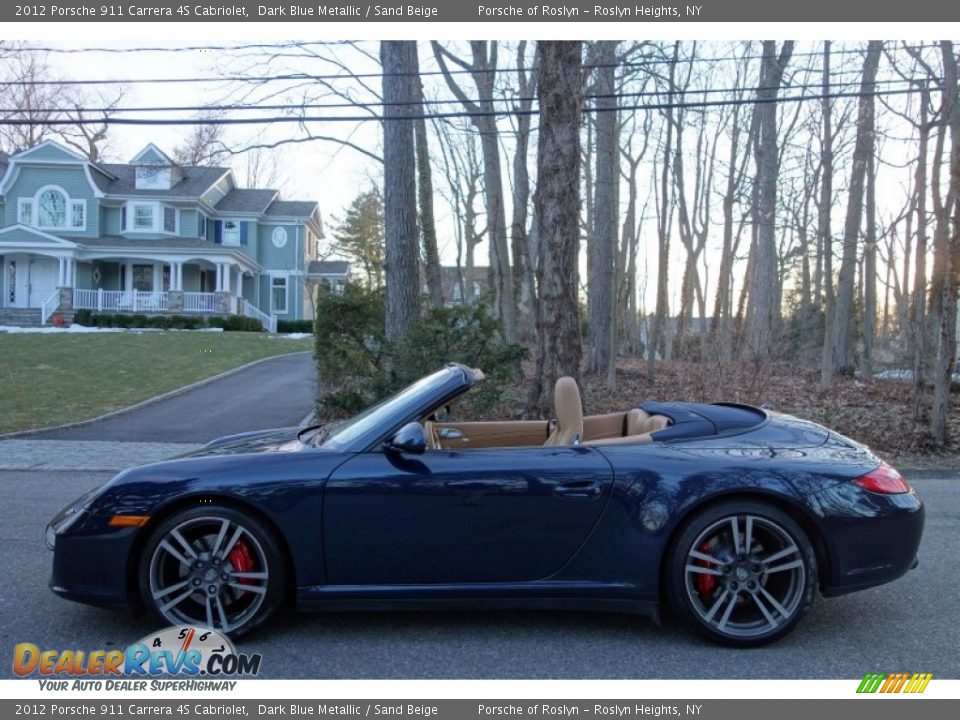 Dark Blue Metallic 2012 Porsche 911 Carrera 4S Cabriolet Photo #3
