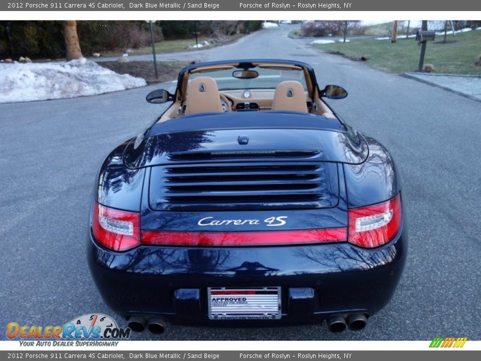 2012 Porsche 911 Carrera 4S Cabriolet Dark Blue Metallic / Sand Beige Photo #5
