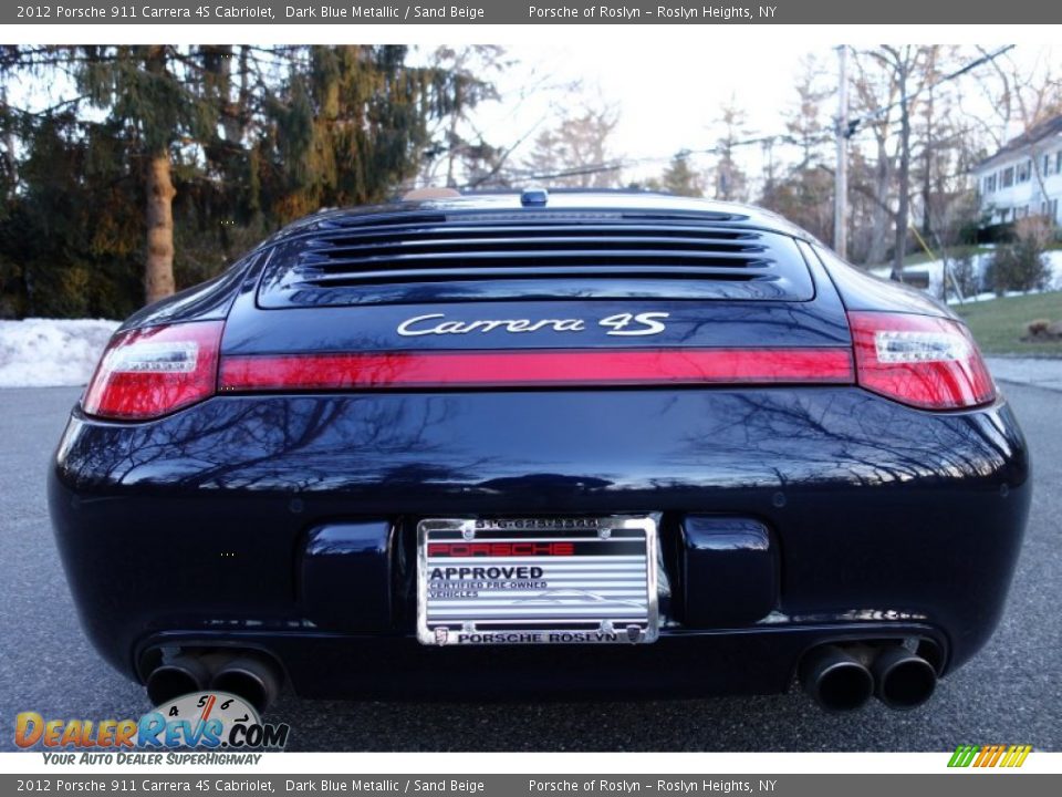 2012 Porsche 911 Carrera 4S Cabriolet Dark Blue Metallic / Sand Beige Photo #6
