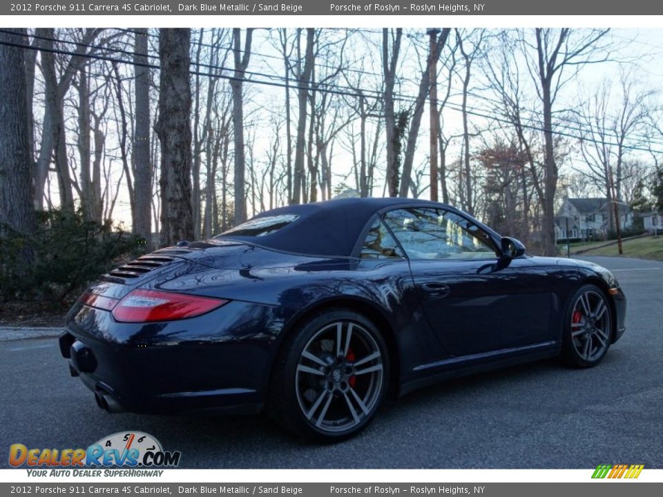 2012 Porsche 911 Carrera 4S Cabriolet Dark Blue Metallic / Sand Beige Photo #7