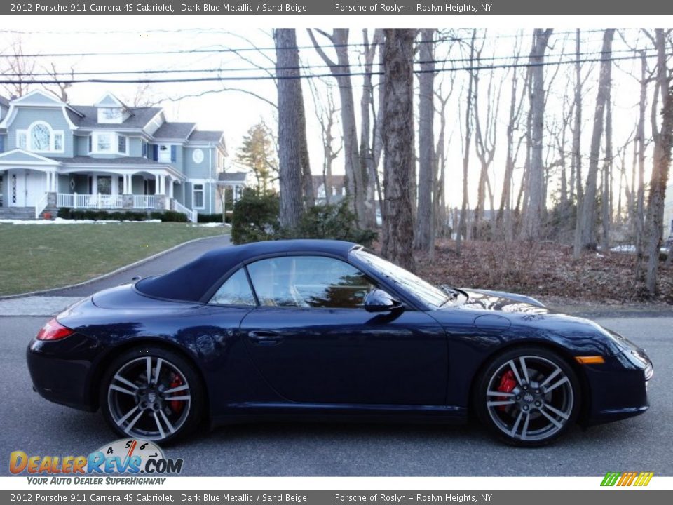 Dark Blue Metallic 2012 Porsche 911 Carrera 4S Cabriolet Photo #8