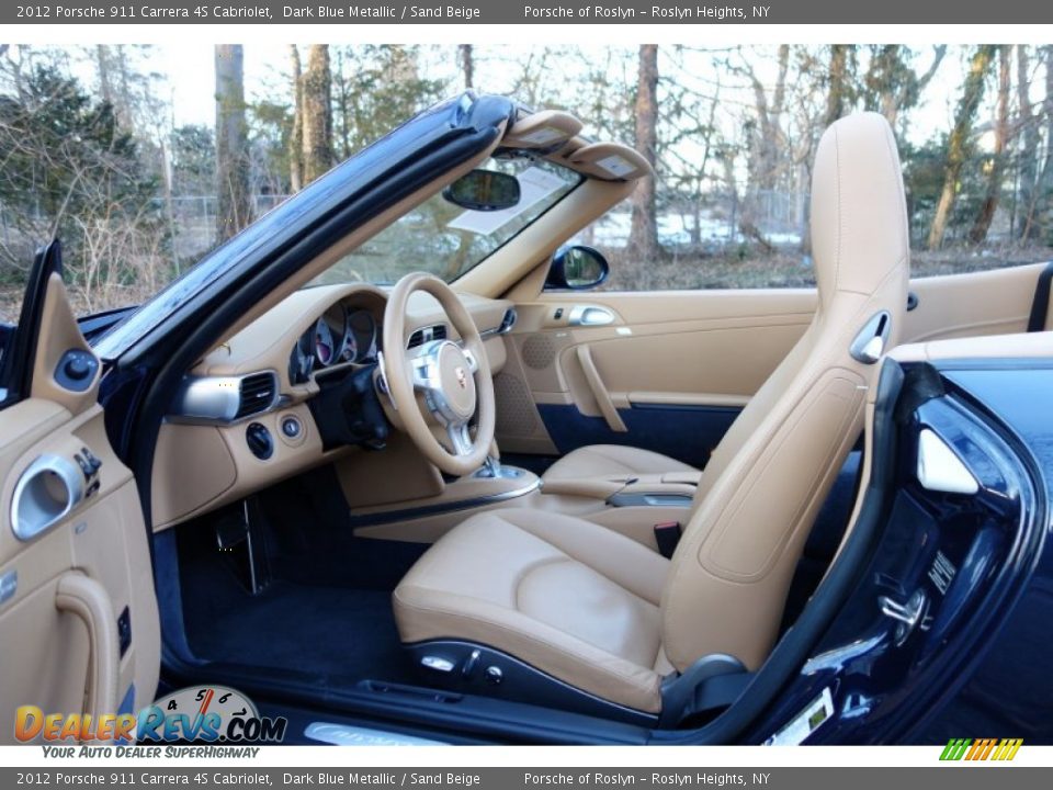 Sand Beige Interior - 2012 Porsche 911 Carrera 4S Cabriolet Photo #13