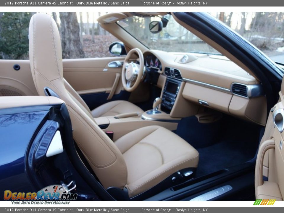 Sand Beige Interior - 2012 Porsche 911 Carrera 4S Cabriolet Photo #14
