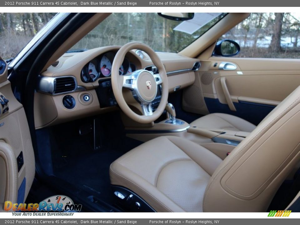 Sand Beige Interior - 2012 Porsche 911 Carrera 4S Cabriolet Photo #19