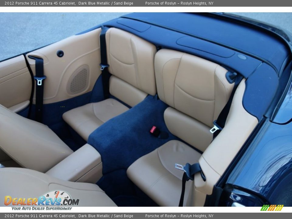 Rear Seat of 2012 Porsche 911 Carrera 4S Cabriolet Photo #21