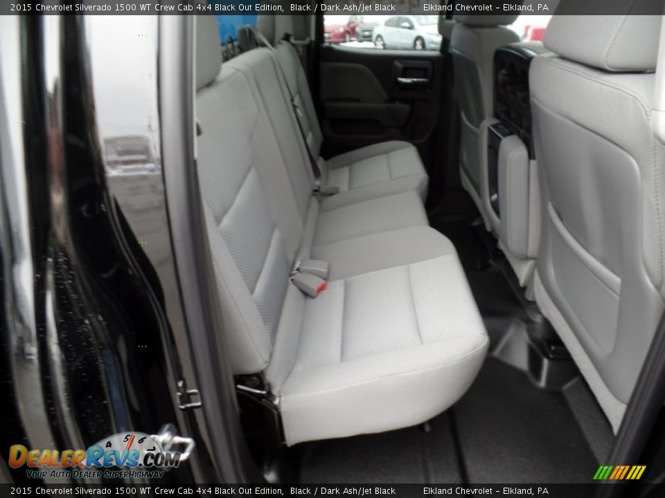 Rear Seat of 2015 Chevrolet Silverado 1500 WT Crew Cab 4x4 Black Out Edition Photo #22