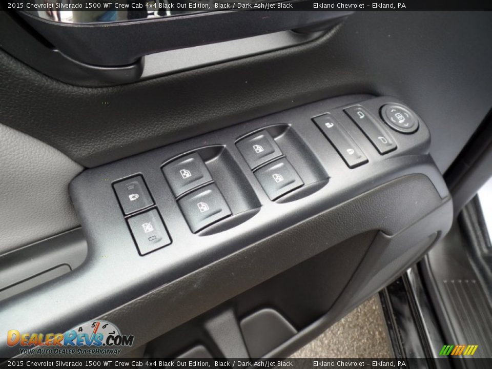 Controls of 2015 Chevrolet Silverado 1500 WT Crew Cab 4x4 Black Out Edition Photo #27