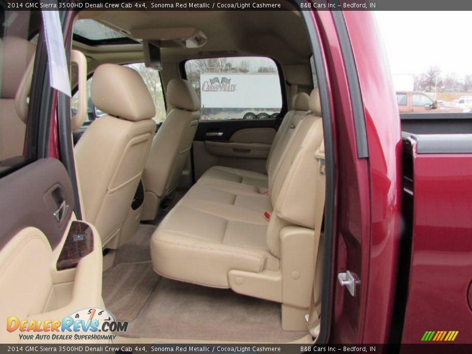 2014 GMC Sierra 3500HD Denali Crew Cab 4x4 Sonoma Red Metallic / Cocoa/Light Cashmere Photo #35