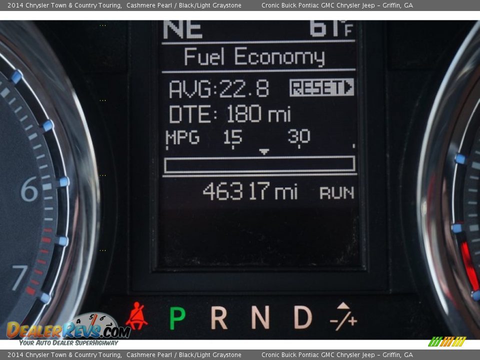 2014 Chrysler Town & Country Touring Cashmere Pearl / Black/Light Graystone Photo #22