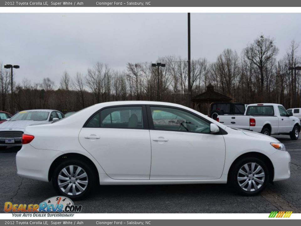 2012 Toyota Corolla LE Super White / Ash Photo #2