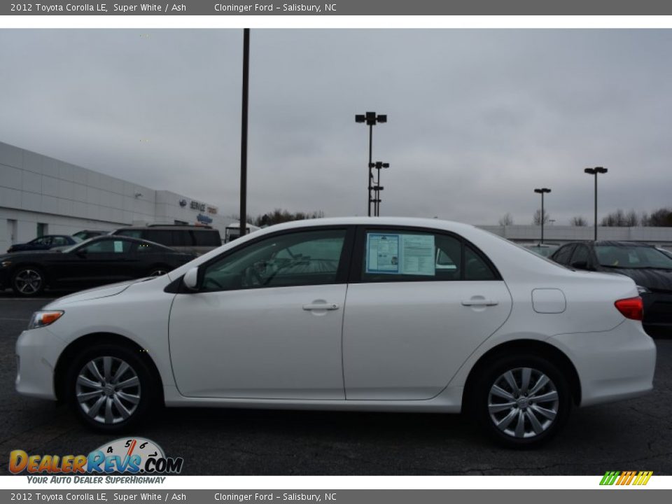 2012 Toyota Corolla LE Super White / Ash Photo #6
