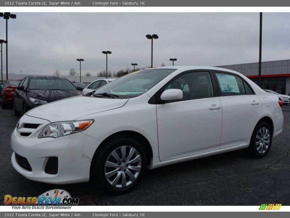 2012 Toyota Corolla LE Super White / Ash Photo #7