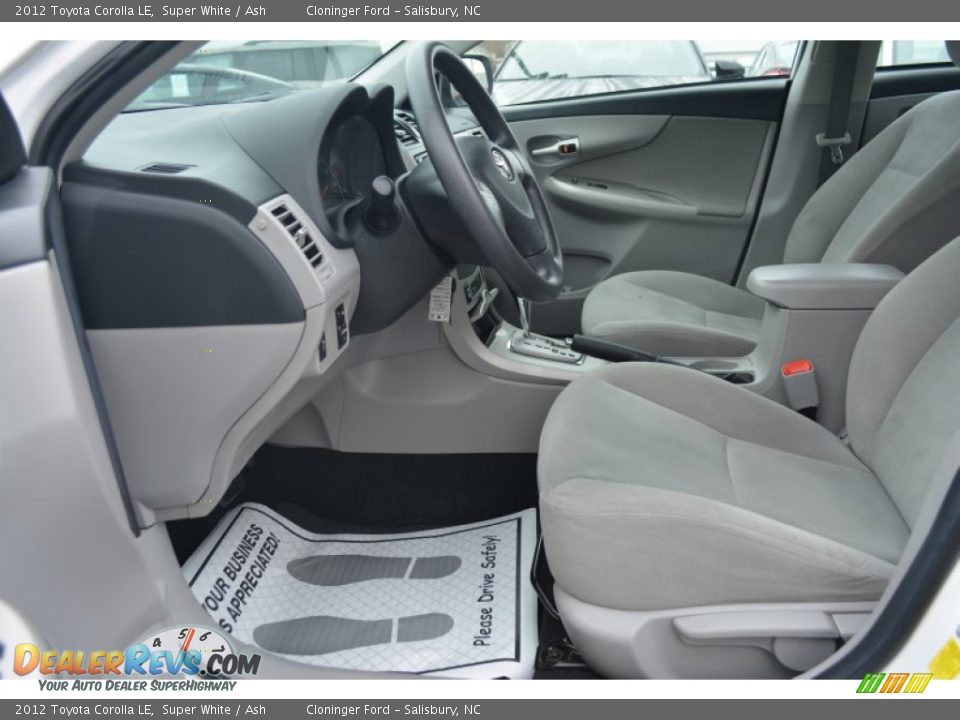 2012 Toyota Corolla LE Super White / Ash Photo #10