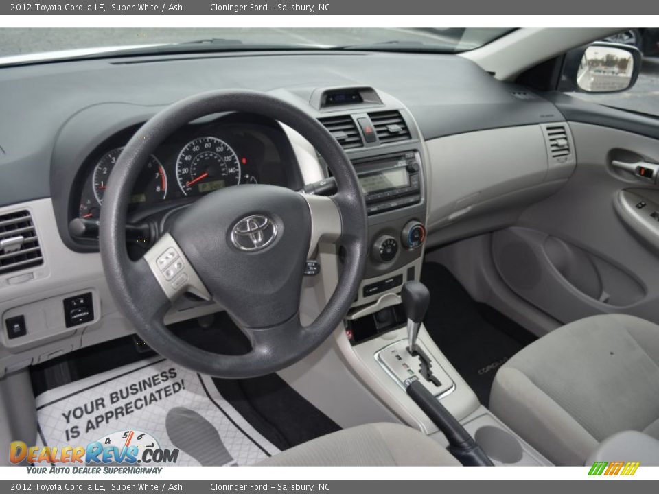 2012 Toyota Corolla LE Super White / Ash Photo #11