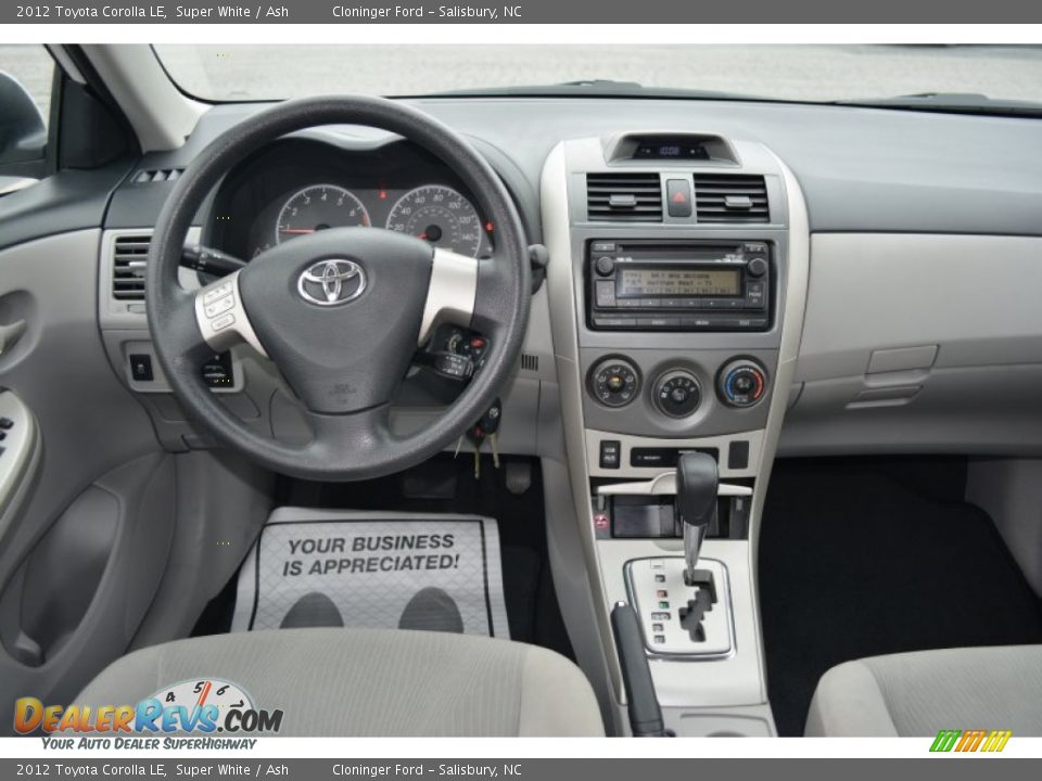 2012 Toyota Corolla LE Super White / Ash Photo #12