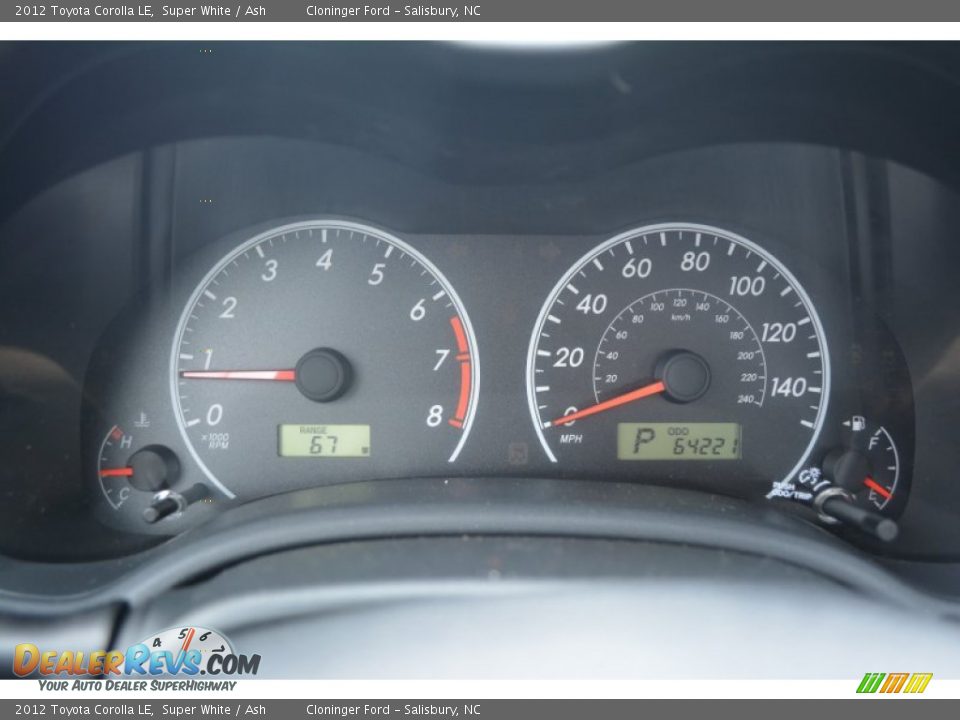 2012 Toyota Corolla LE Super White / Ash Photo #23