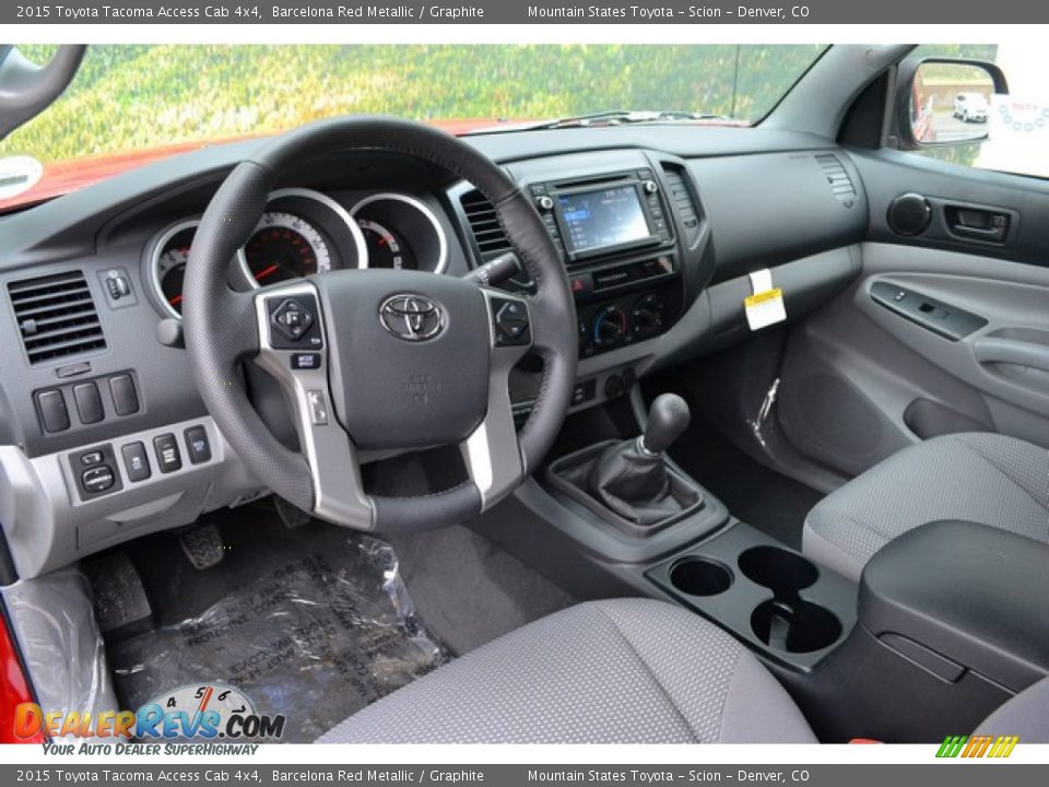 Graphite Interior - 2015 Toyota Tacoma Access Cab 4x4 Photo #5