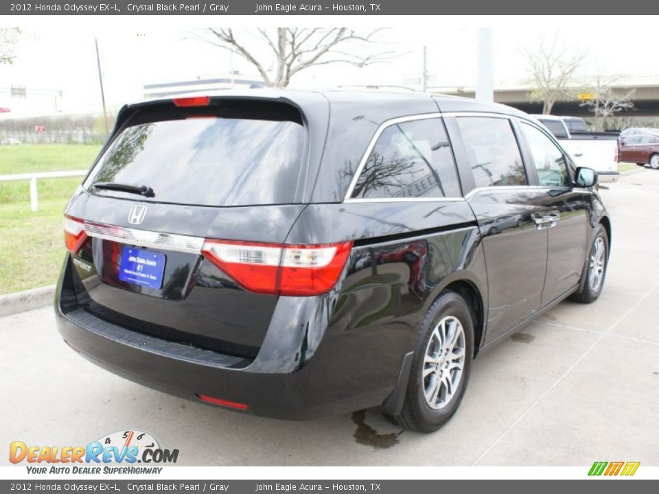 2012 Honda Odyssey EX-L Crystal Black Pearl / Gray Photo #8