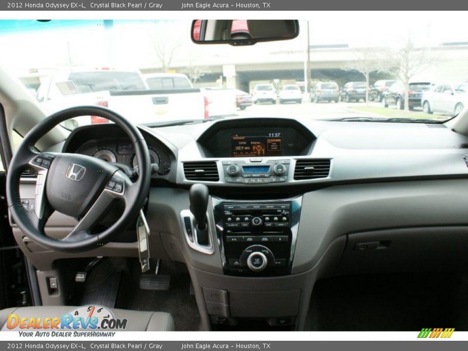 2012 Honda Odyssey EX-L Crystal Black Pearl / Gray Photo #27