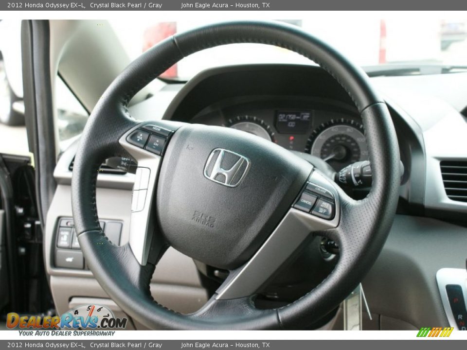 2012 Honda Odyssey EX-L Crystal Black Pearl / Gray Photo #33