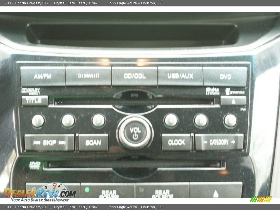 2012 Honda Odyssey EX-L Crystal Black Pearl / Gray Photo #36