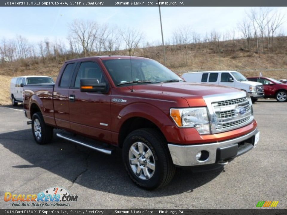 2014 Ford F150 XLT SuperCab 4x4 Sunset / Steel Grey Photo #1