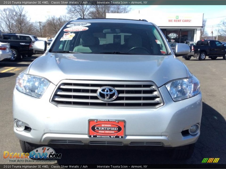 2010 Toyota Highlander SE 4WD Classic Silver Metallic / Ash Photo #2