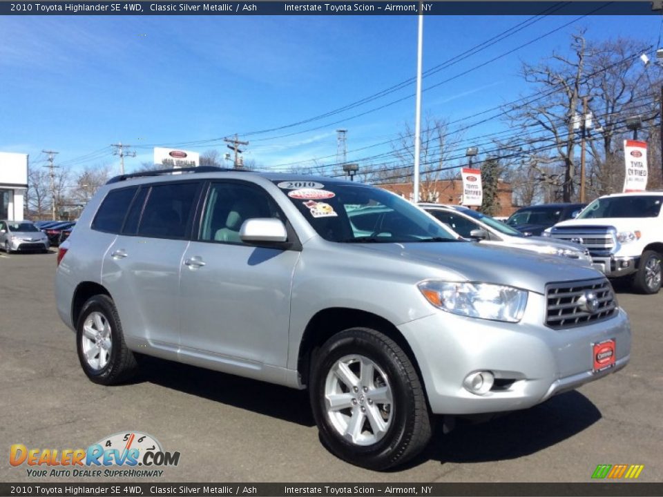2010 Toyota Highlander SE 4WD Classic Silver Metallic / Ash Photo #3
