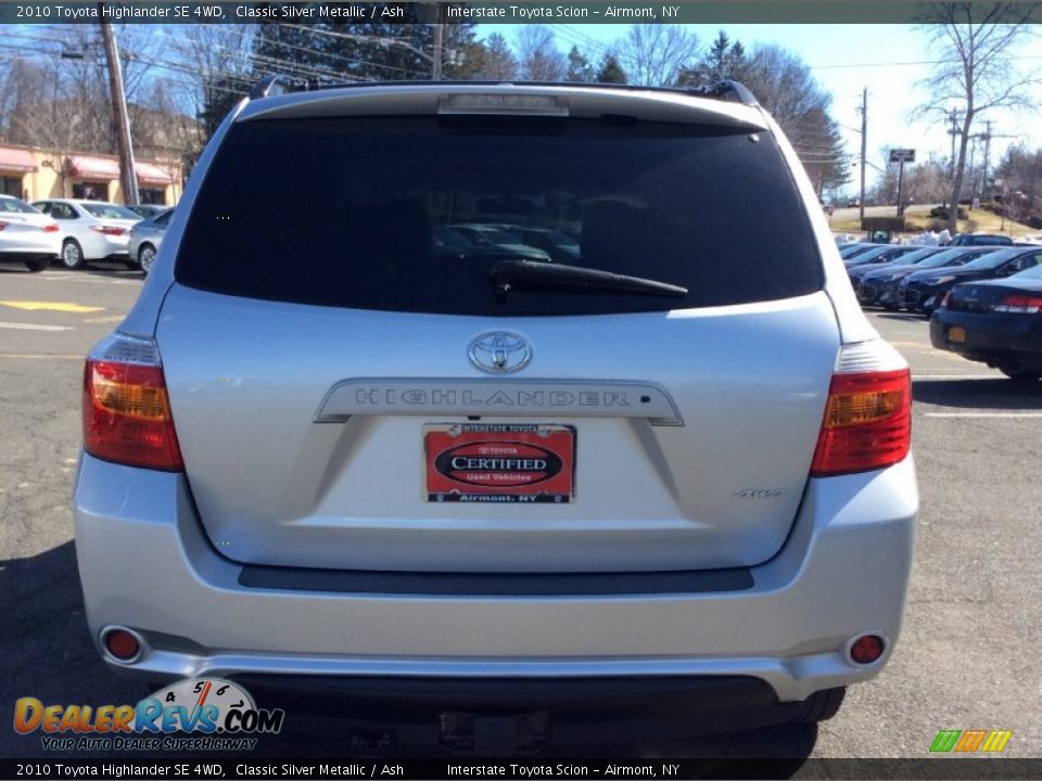 2010 Toyota Highlander SE 4WD Classic Silver Metallic / Ash Photo #5